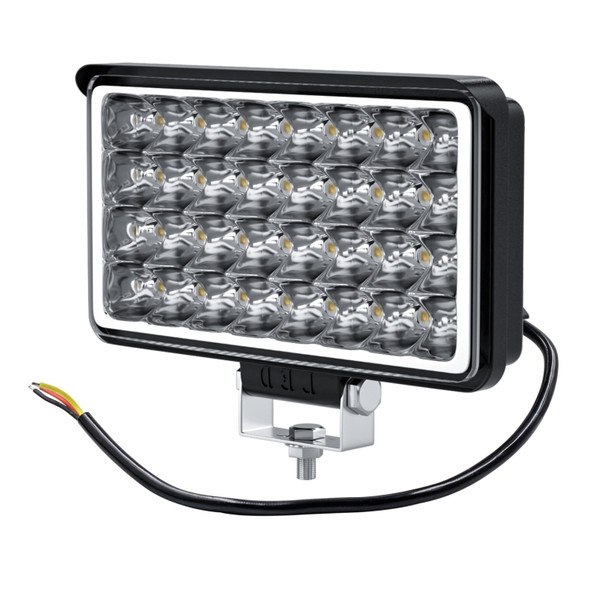 WUPP CS-1242A1 Car 4 inch Square 32LEDs Highlight Work Light Modified Front Bumper Lamp Spotlight