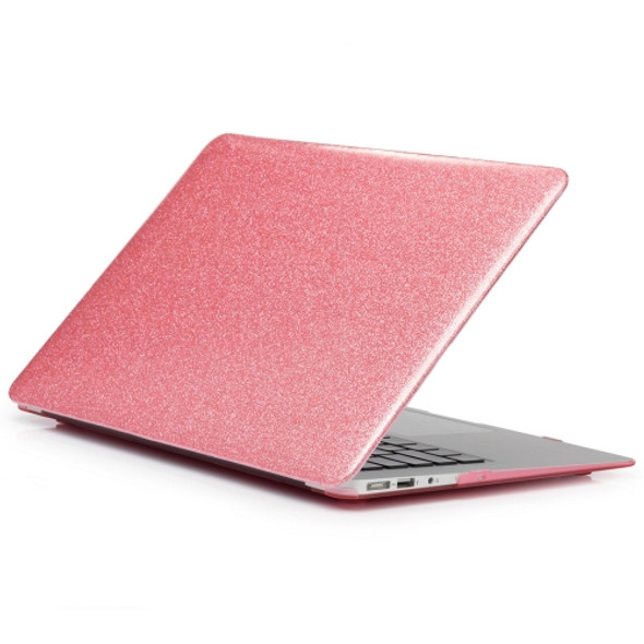 Glittery Powder Laptop PU Leather Paste Case for MacBook Air 11.6 inch A1465 (2012 - 2015) / A1370 (2010 - 2011) (Pink)