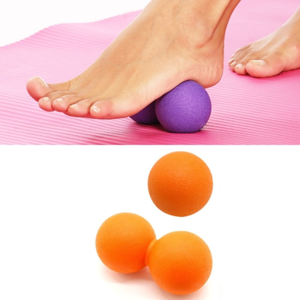 2 in 1 Single Ball + Peanut Ball Fascia Foot Massage Ball Muscle Relaxation Yoga Ball Set(Orange)