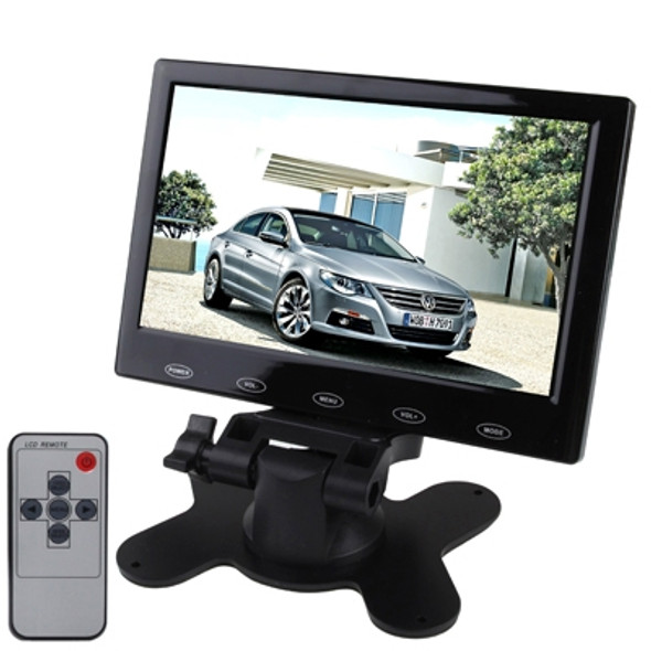 7.0 inch Touch Button Car Rearview LCD Monitor with Stand, Full Remote Control(Black)