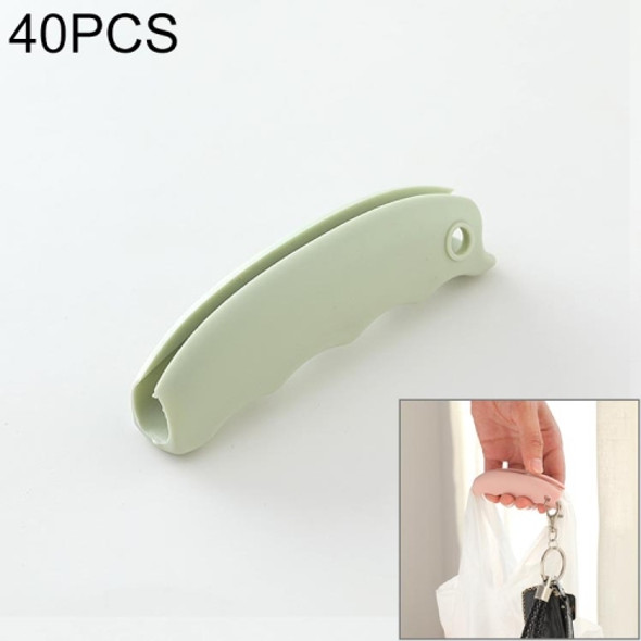 40 PCS Silicone Anti-stroke Handle Effort-saving Bag Carrier Plastic Bag Shopping Bag Handle Lifter(Green)