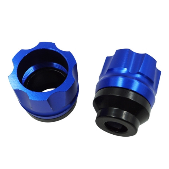 2 Pairs Motorcycle Modified Accessories Anti-Drop Cup CNC Aluminum Alloy Anti-Collision And Shock Absorbing Front Fork Cup(Blue)