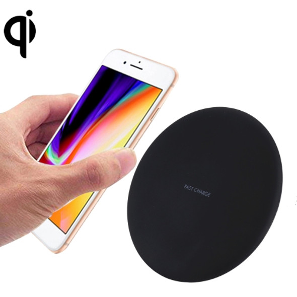 9V 1A / 5V 1A Universal Round Shape Fast Qi Standard Wireless Charger, For iPhone X & 8 & 8 Plus, Galaxy, Huawei, Xiaomi, LG, Nokia, Google and other QI Standard Smartphones(Black)