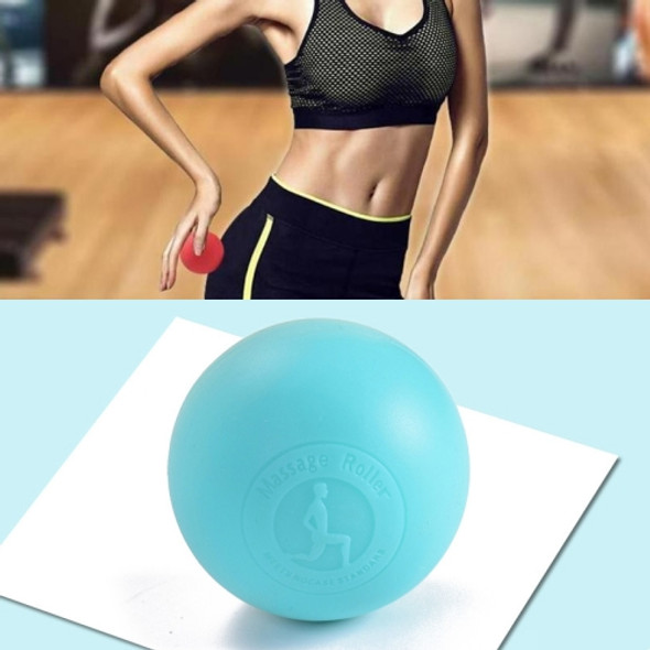 Fascia Ball Muscle Relaxation Yoga Ball Back Massage Silicone Ball, Specification: Flat Blue Ball