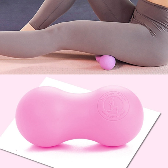 Fascia Ball Muscle Relaxation Yoga Ball Back Massage Silicone Ball, Specification: Flat Pink Peanut Ball