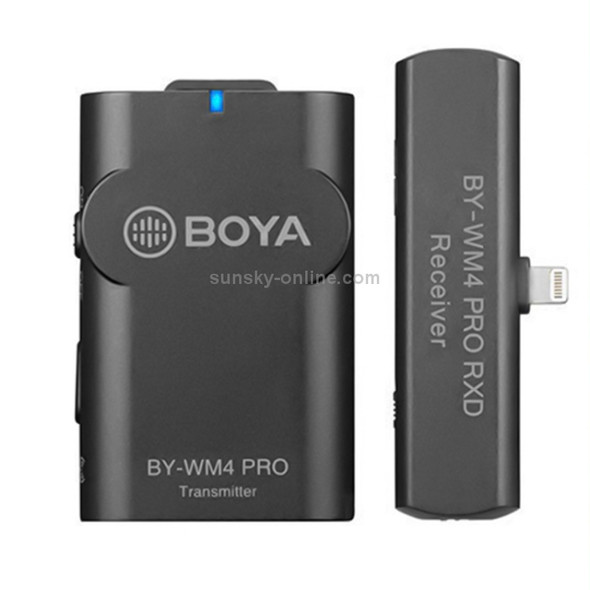 BOYA BY-WM4 Pro K3 Dual-Channel 2.4G Wireless Lavalier Microphone System with Transmitter and 8 Pin Receiver for Smartphones and Cameras