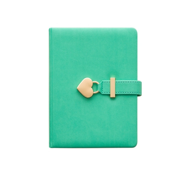 8032 Couple Notebook With Lock Hardcover Notepad Handbook(Green Grass)