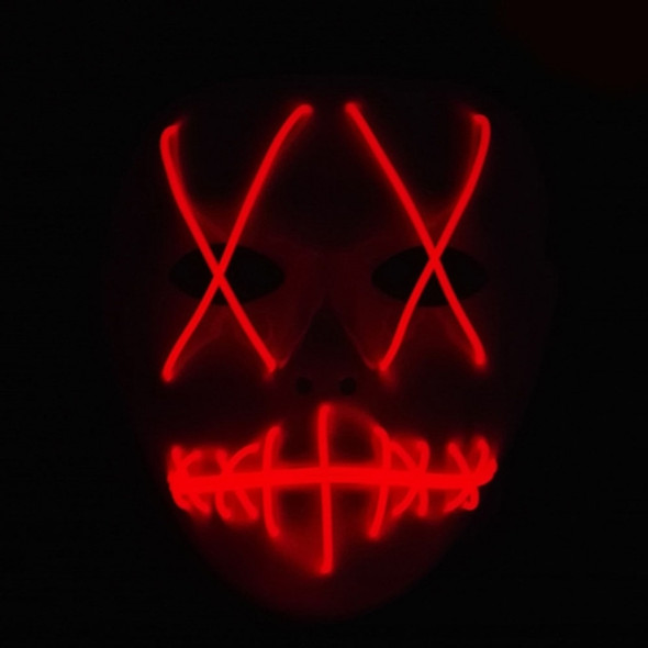 Halloween Terror Ghost Cosplay Mask LED Luminous Flash Mask (Red Light)