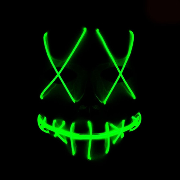 Halloween Terror Ghost Cosplay Mask LED Luminous Flash Mask (Green Light)