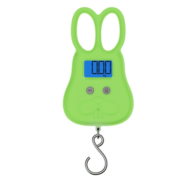 2 PCS Rabbit Shape Electronic Scale Express Scale Cartoon Portable Hanging Scale Charge Style(Green)