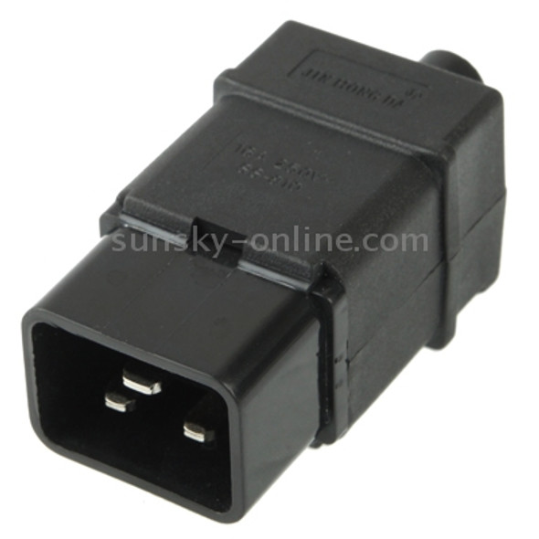 3 Prong Male AC Wall Universal Travel Power Socket Plug Adaptor(Black)