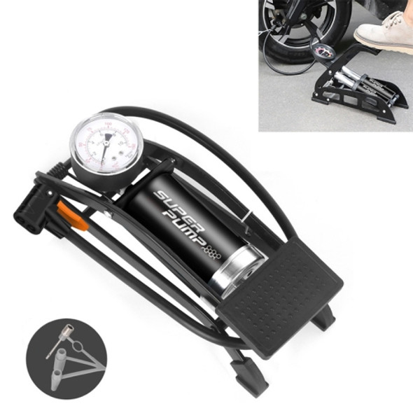 9801E Car / Motorcycle / Bicycle Portable Single Pipe Inflatable Cylinder Pedal Air Pump