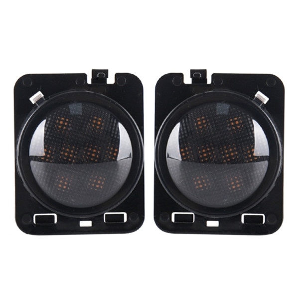 2 PCS 8W DC 12V Car SUV Refit LDE Wheel Eyebrow Turn Signal for Jeep Wrangler JK 07-17, Specification: Butt Assembly Without Aperture