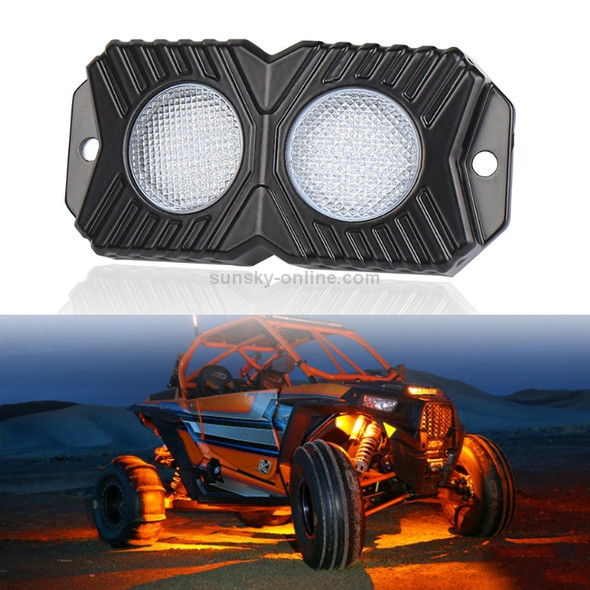 18W DC 12-24V 1.2A LED Double Row Car Bottom Light / Chassis Light / Yacht Deck Atmosphere Light (Yellow Light)
