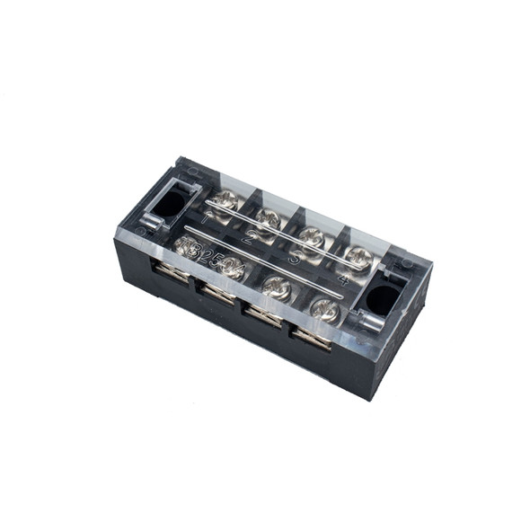 5 PCS Car 4-way 25A TB-2504 Dual Row Power Terminal Connector + 4-position Connection Strip with Cover