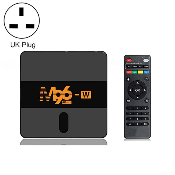 M96-W 4K Smart TV BOX Android 7.1 Media Player wtih Remote Control, Quad-core Amlogic S905W, RAM: 2GB, ROM: 16GB, WiFi, UK Plug