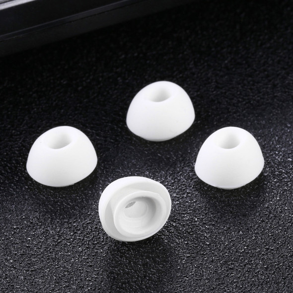 2 Pairs Soft Silicone Ear Caps with Net for AirPods Earphones, Size:L