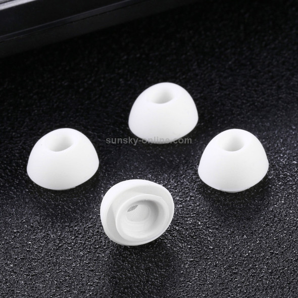 2 Pairs Soft Silicone Ear Caps with Net for AirPods Earphones, Size:S