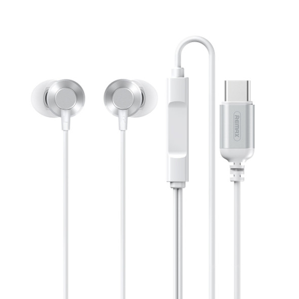 REMAX RM-512a USB-C / Type-C Metal  In-ear Wired Earphone,  Support Music & Call(White)