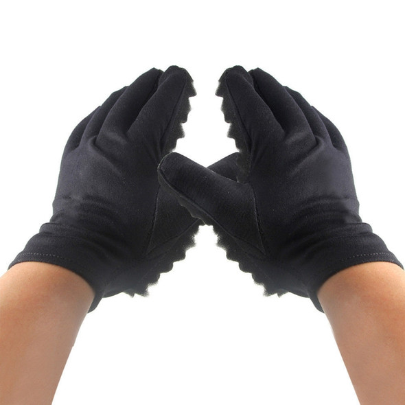 4 PCS Sponge Wipe Black Hair Styling Gloves(Double-Sided)