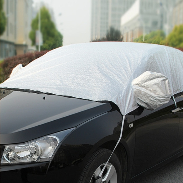 Car Half-cover Car Clothing Sunscreen Heat Insulation Sun Nisor, Aluminum Foil Size: 4.6x1.8x1.8m