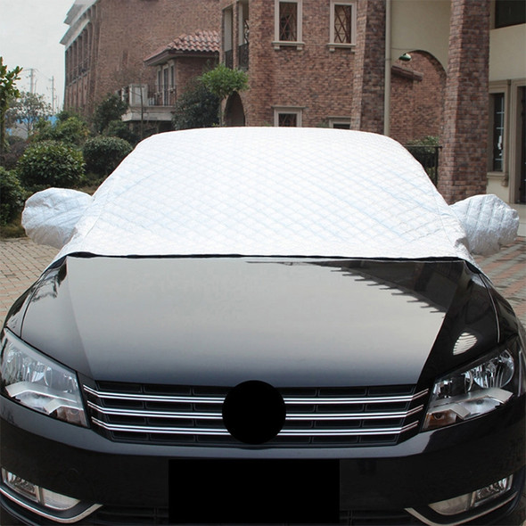 Car Half-cover Car Clothing Sunscreen Heat Insulation Sun Nisor, Plus Cotton Size: 4.9x1.9x1.7m