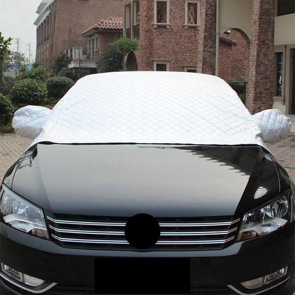 Car Half-cover Car Clothing Sunscreen Heat Insulation Sun Nisor, Plus Cotton Size: 4.3x1.8x1.6m