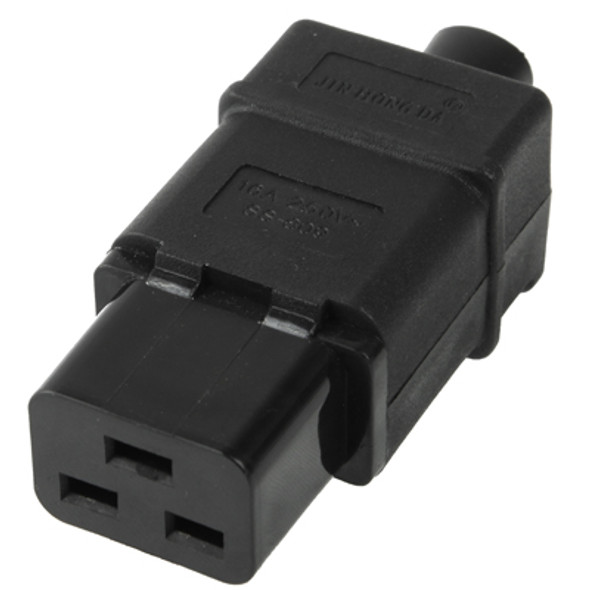 3 Prong Female AC Wall Universal Travel Power Socket Plug Adaptor(Black)