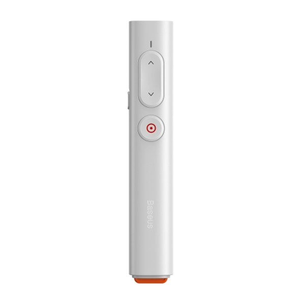 Baseus ACFYB-A02 Orange Dot RF2.4GHz PPT Wireless Multimedia Presenter Page Turning Pen, Youth Version, Control Distance: 30m(White)