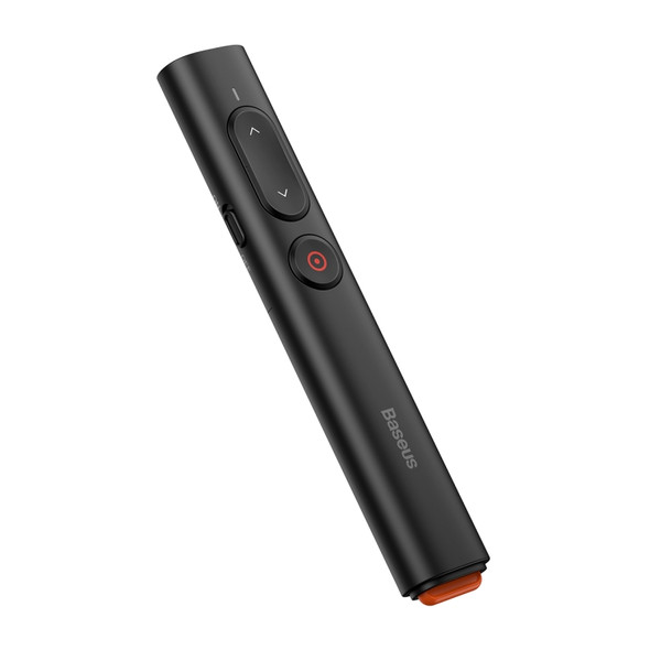 Baseus ACFYB-A01 Orange Dot RF2.4GHz PPT Wireless Multimedia Presenter Page Turning Pen, Youth Version, Control Distance: 30m(Black)