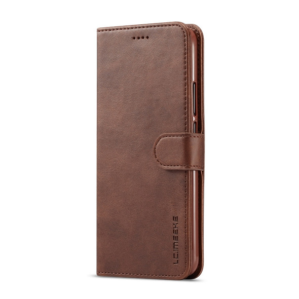 For Huawei Mate 20 Lite / Maimang 7 LC.IMEEKE Calf Texture Horizontal Flip Leather Case, with Holder & Card Slots & Wallet(Brown)