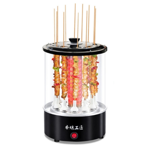 Household Electric Smokeless Automatic Vertical Rotary BBQ Machine, CN Plug (White)