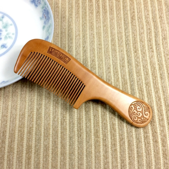 Taomu Comb Carved Antistatic Wooden Comb-Ruyun + Gift Box, Size: Large, Gift Box Colors Are Random