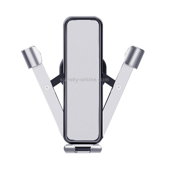 ZL-67 Brushed Type Rotatable Car Gravity Bracket Mute Air Outlet Car Bracket for 4-6 inch Mobile Phones (Silver)