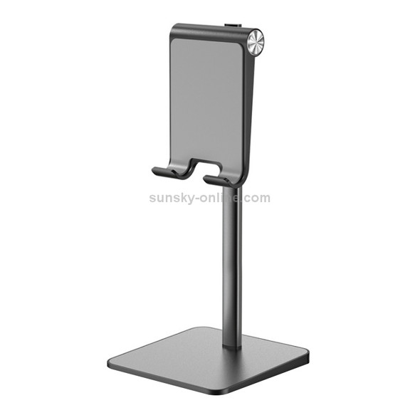 TCP-02 Universal 4-10 inch Phone Tablet Non-slip Aluminum Metal Holder Stand Adjustable Desktop Tablet Bracket Mount, Version: Four Generations Telescopic (Black)