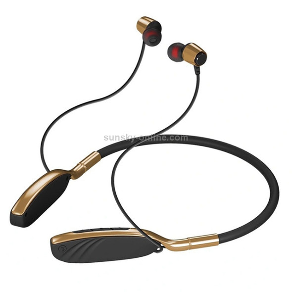 D01 Bluetooth 5.0 Hanging Neck Sports Wireless In-ear Bluetooth Earphone (Gold)