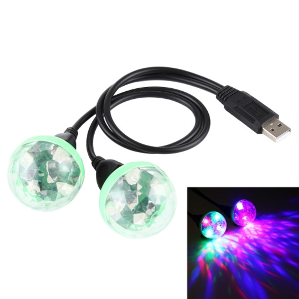 4W RGB 1 to 2 USB LED Crystal Magic Ball Stage Light