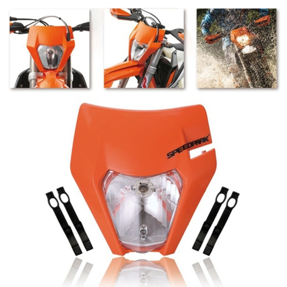 Speedpark H4 KTM Cross-country Motorcycle LED Headlight Grimace Headlamp (Orange)