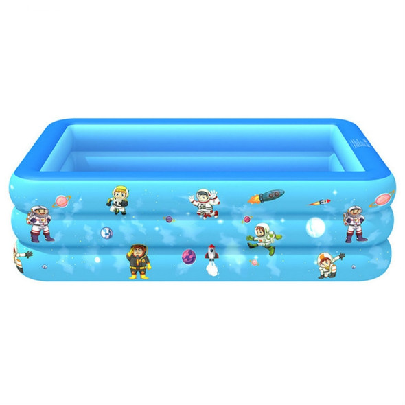 Household Indoor and Outdoor Aerospace Pattern Baby Square Inflatable Swimming Pool, Size:180 x 130 x 55cm