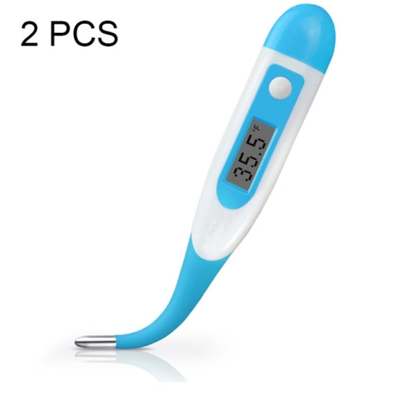 2 PCS LCD Electronic Digital Baby Thermometer Waterproof Soft Tip Medicine Home Thermometer