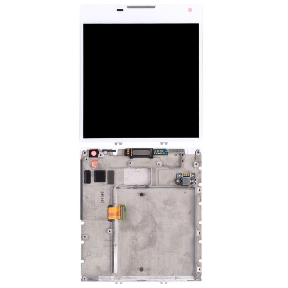 LCD Screen and Digitizer Full Assembly with Frame for BlackBerry Passport Q30(White)