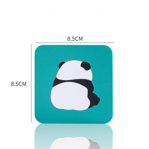 10 PCS Anti-scald and Heat-resistant Placemats Home Waterproof and Oil-proof Table Mats Silicone Coasters, Size:Small, Style:Panda