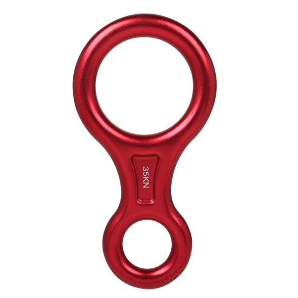 Climbing Rescue Figure 8 Descender Rappelling Gear Belay Device (Red)