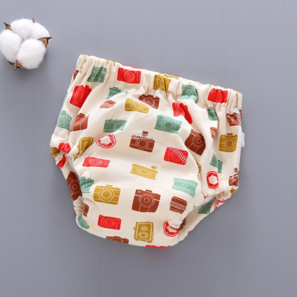 6 Layer Baby Diaper Waterproof  Reusable Cloth Diapers Baby Cotton Training  Underwear Pants Diaper L（12-18KG）(Camera)