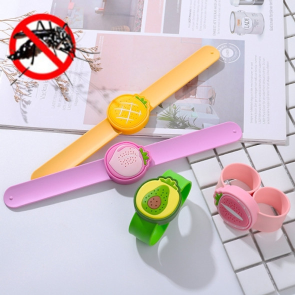 4 PCS Outdoor Portable Cartoon Mosquito Repellent Bracelet Anti-mosquito Snap Ring, Style:Popular Fruits