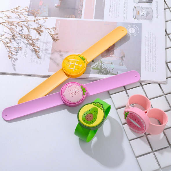 4 PCS Outdoor Portable Cartoon Mosquito Repellent Bracelet Anti-mosquito Snap Ring, Style:Popular Fruits