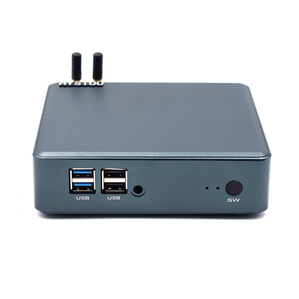 HYSTOU M2 Windows 10 / Linux / WES 7&10 System Mini PC without RAM and SSD, Intel Core i7-8565U 4 Core 8 Threads up to 1.8-4.6GHz, Support M.2, WiFi