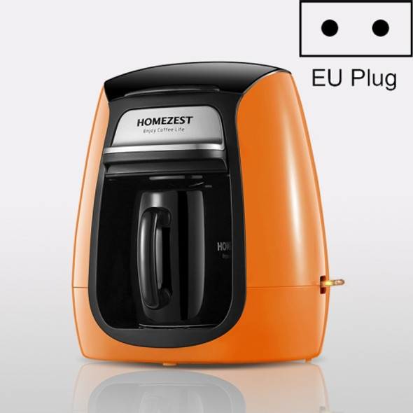 Homezest Household Mini Single Cup Coffee Pot Portable Ceramic Cup Automatic Coffee Machine, Style:EU Plug(Orange)