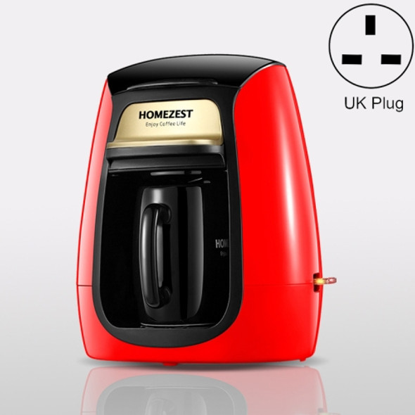 Homezest Household Mini Single Cup Coffee Pot Portable Ceramic Cup Automatic Coffee Machine, Style:UK Plug(Red)