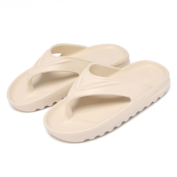 Summer Soft Breathable Beach Shoes Men Outdoors Casual Slippers, Size: 43(Beige)
